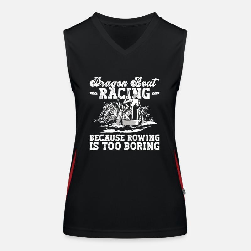 Drachenboot Funktionelles Kontrast-Tank Top für Frauen