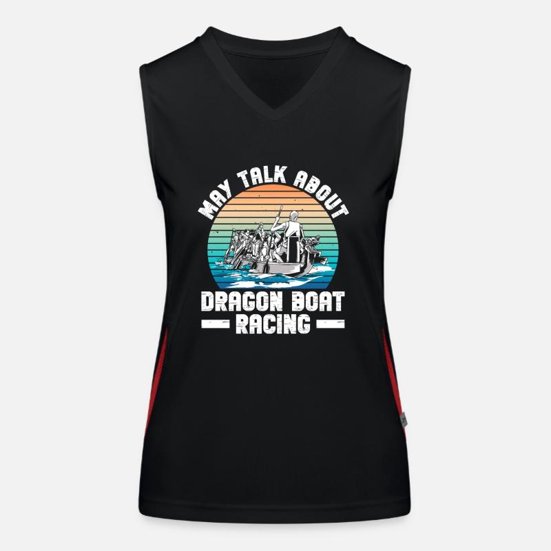 Drachenboot Und Drachenboottrainer Funktionelles Kontrast-Tank Top für Frauen