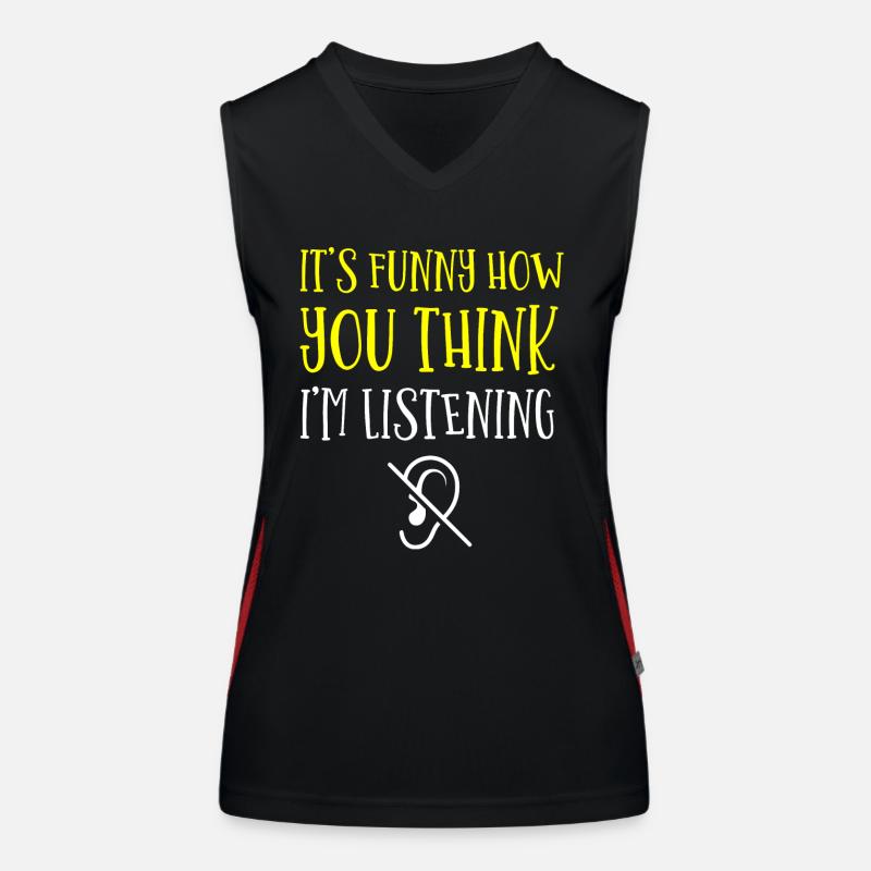 Deaf pride, hearing, disabled, deafness Women's Functional Contrast Tank Top