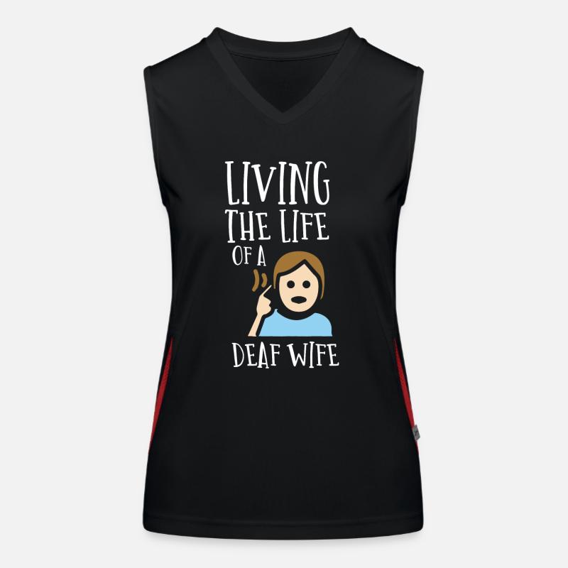 Deaf pride, hearing, disabled, deafness Women's Functional Contrast Tank Top