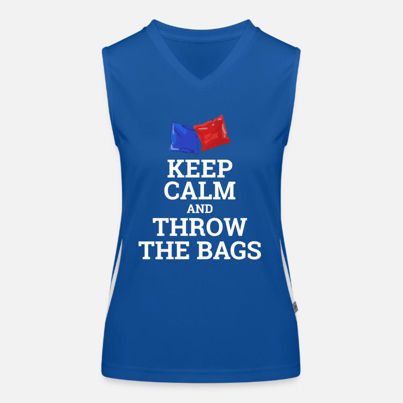 Cornhole, Cornhole, Cornhole-Spieler Funktionelles Kontrast-Tank Top für Frauen
