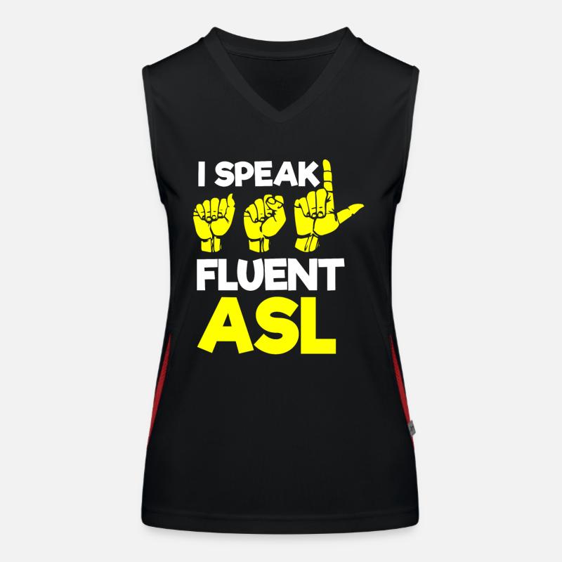Deaf pride, hearing, disabled, deafness Women's Functional Contrast Tank Top