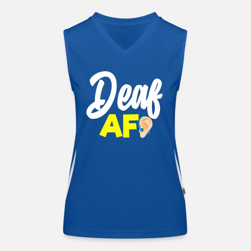 Deaf pride, hearing, disabled, deafness Women's Functional Contrast Tank Top