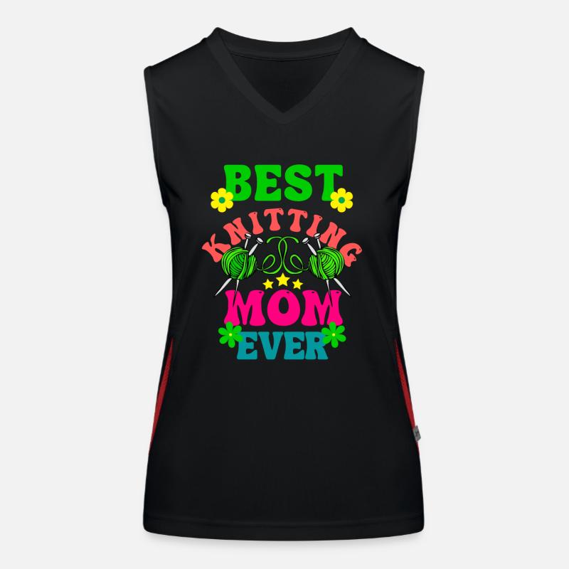 Beste Strickmutter aller Zeiten Funktionelles Kontrast-Tank Top für Frauen