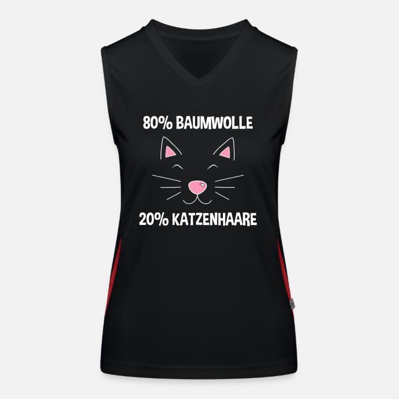 Baumwolle Katze Haar Katze Sprüche Funktionelles Kontrast-Tank Top für Frauen