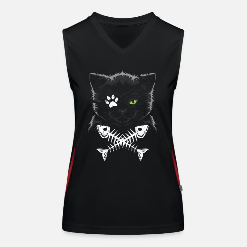 Pirate Cat Women's Functional Contrast Tank Top