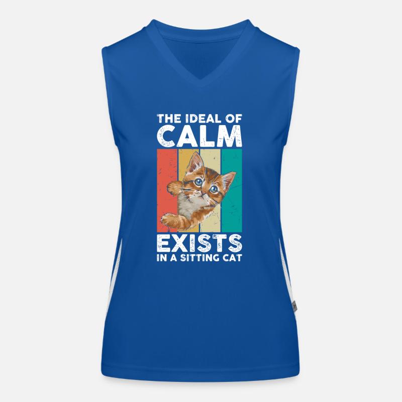Das Ideal Der Ruhe Existiert In Einer Katze Funktionelles Kontrast-Tank Top für Frauen