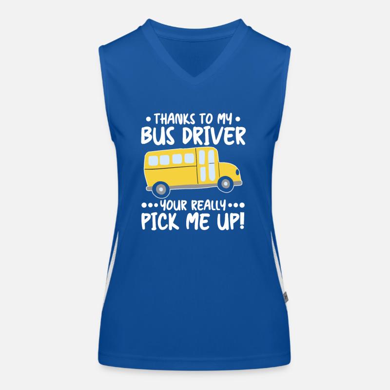 Thanks Bus Driver Really Pick Me Up School Bus Women's Functional Contrast Tank Top