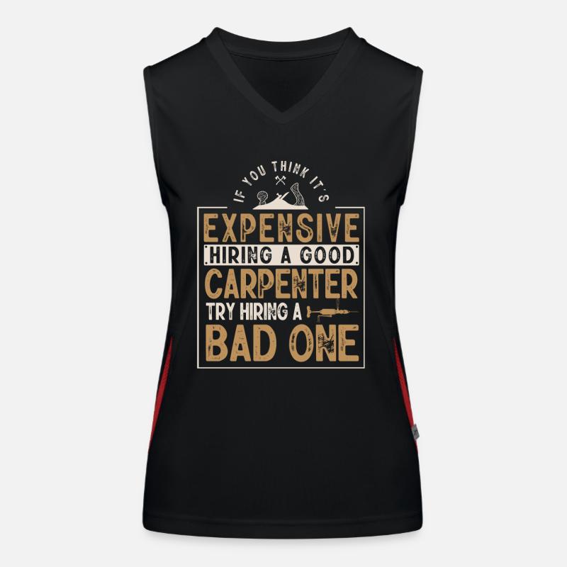 Carpenter, woodworker Women's Functional Contrast Tank Top