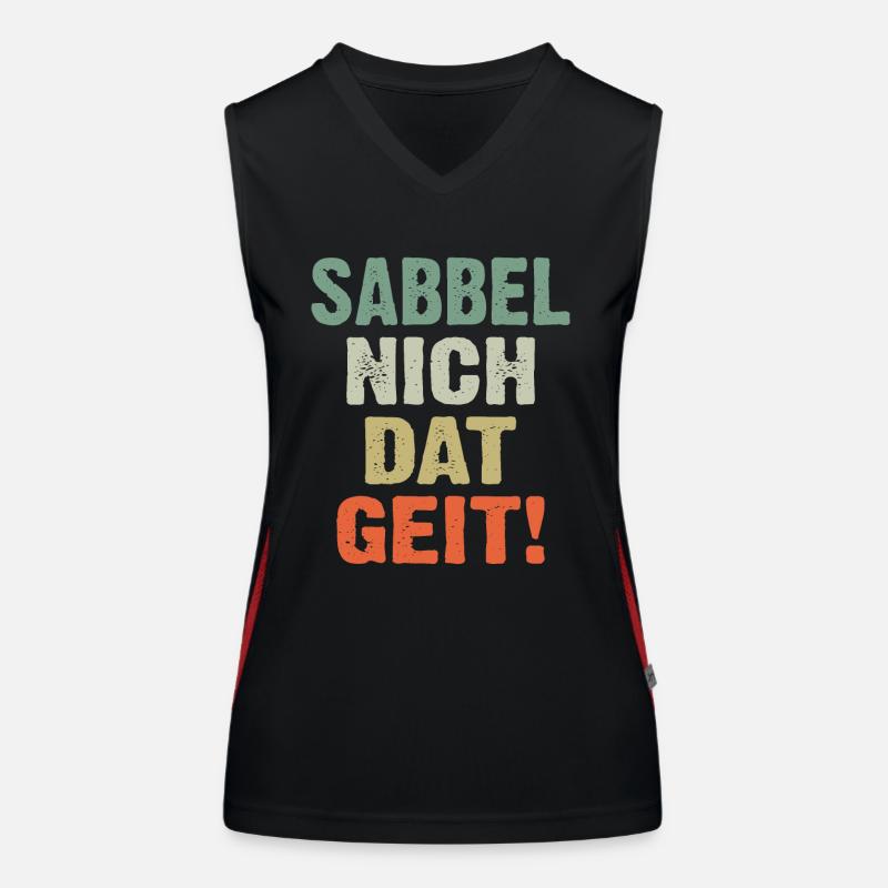 Sabbel Nich Dat Geit Débardeur respirant contrasté Femme