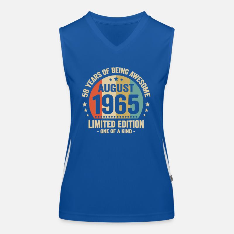 August 1965 58 Jahre Jubiläumsgeschenk Funktionelles Kontrast-Tank Top für Frauen
