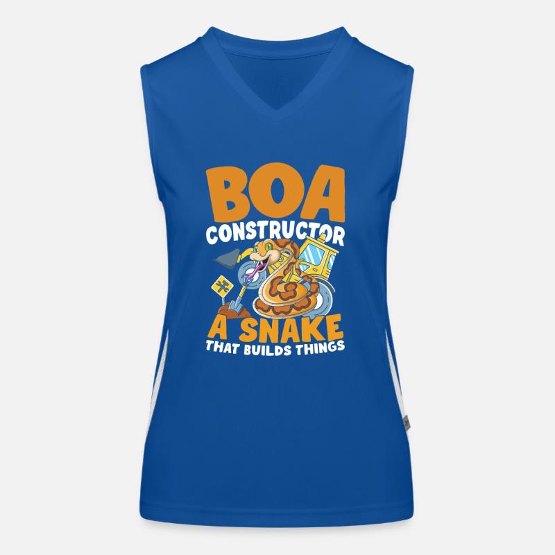 Boa Constructor A Snake That Builds Things Funktionelles Kontrast-Tank Top für Frauen