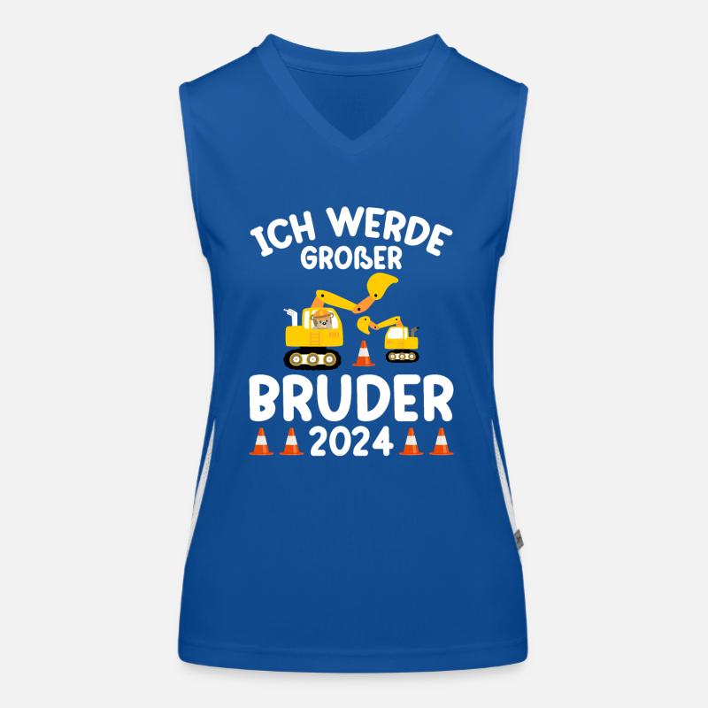 Ich Werde Großer Bruder 2024 Funktionelles Kontrast-Tank Top für Frauen