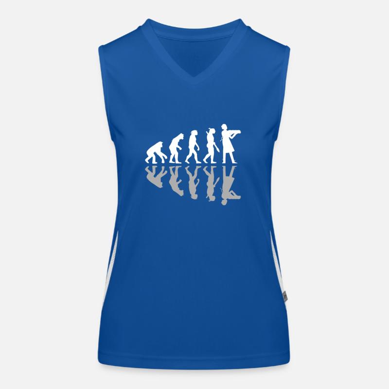 Human Evolution Funny Baking Baker Humor Culinary Funktionelles Kontrast-Tank Top für Frauen