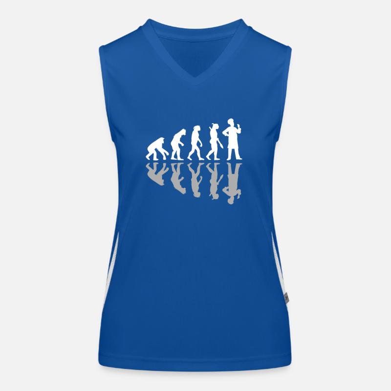 Chef Culinary Cook Human Evolution Cooking Food Funktionelles Kontrast-Tank Top für Frauen