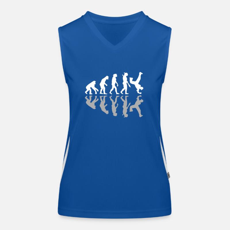 Breakdancing Human Evolution Dancer Breakdance Women's Functional Contrast Tank Top