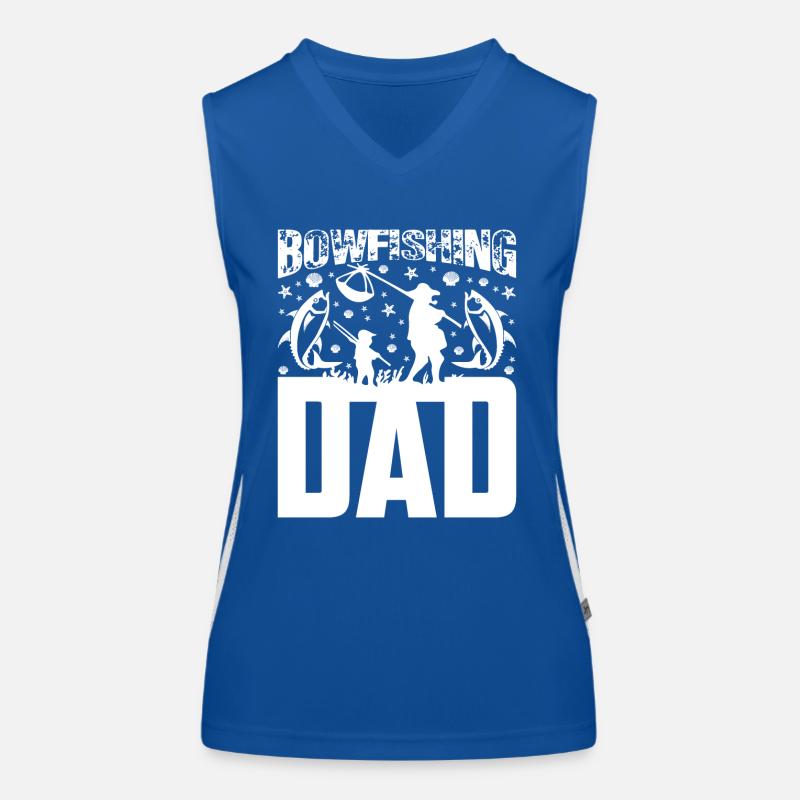Bogenfischer Bogenfischen Bogenangeln Vater Papa Funktionelles Kontrast-Tank Top für Frauen