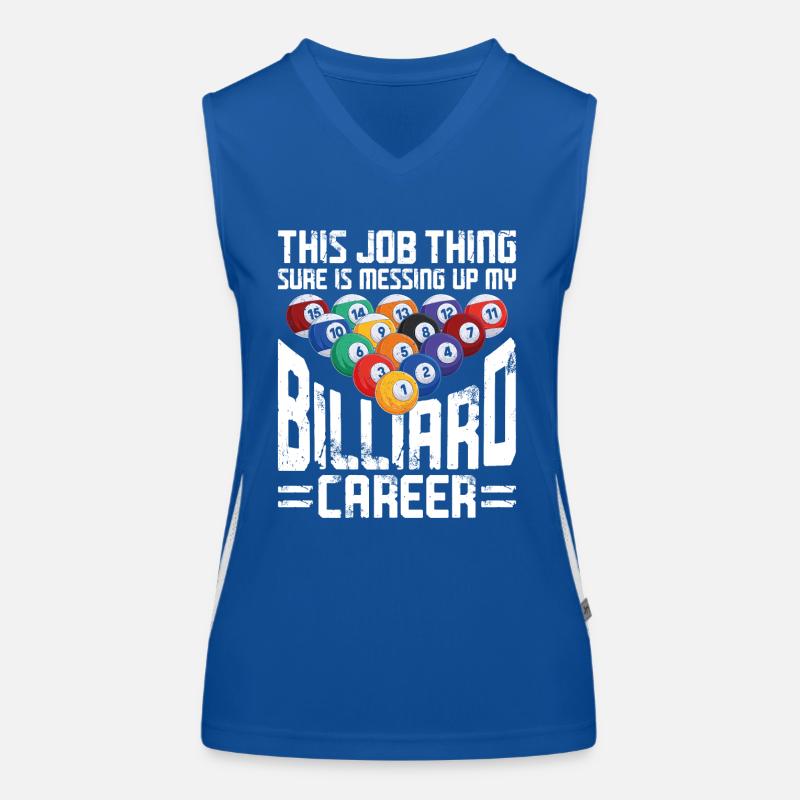 Billiards Pool Player Ball Vintage Funktionelles Kontrast-Tank Top für Frauen