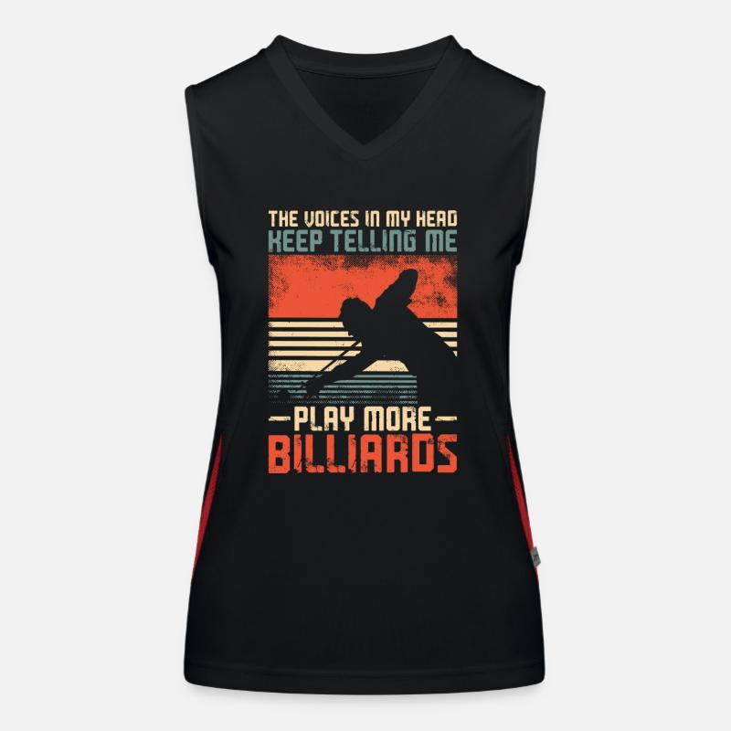 Billiards Pool Player Ball Retro Women's Functional Contrast Tank Top