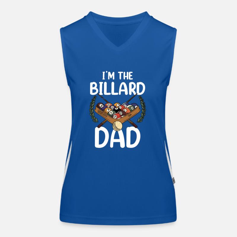 Ich Bin Der Billard-Dad Billard Pool Billiard Funktionelles Kontrast-Tank Top für Frauen