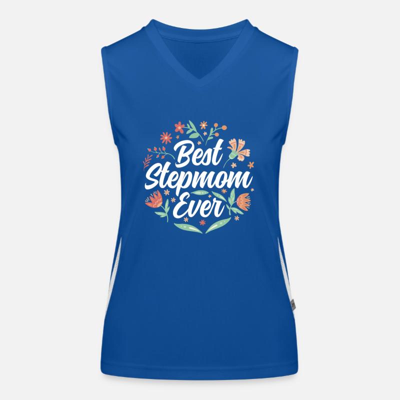 Beste Stiefmutter Aller Zeiten Ziehmutter Kind Funktionelles Kontrast-Tank Top für Frauen
