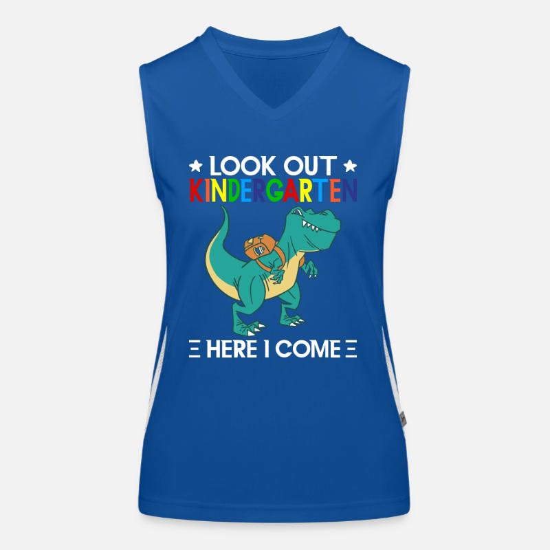 Kindergarten teacher Rainbow colors Women's Functional Contrast Tank Top