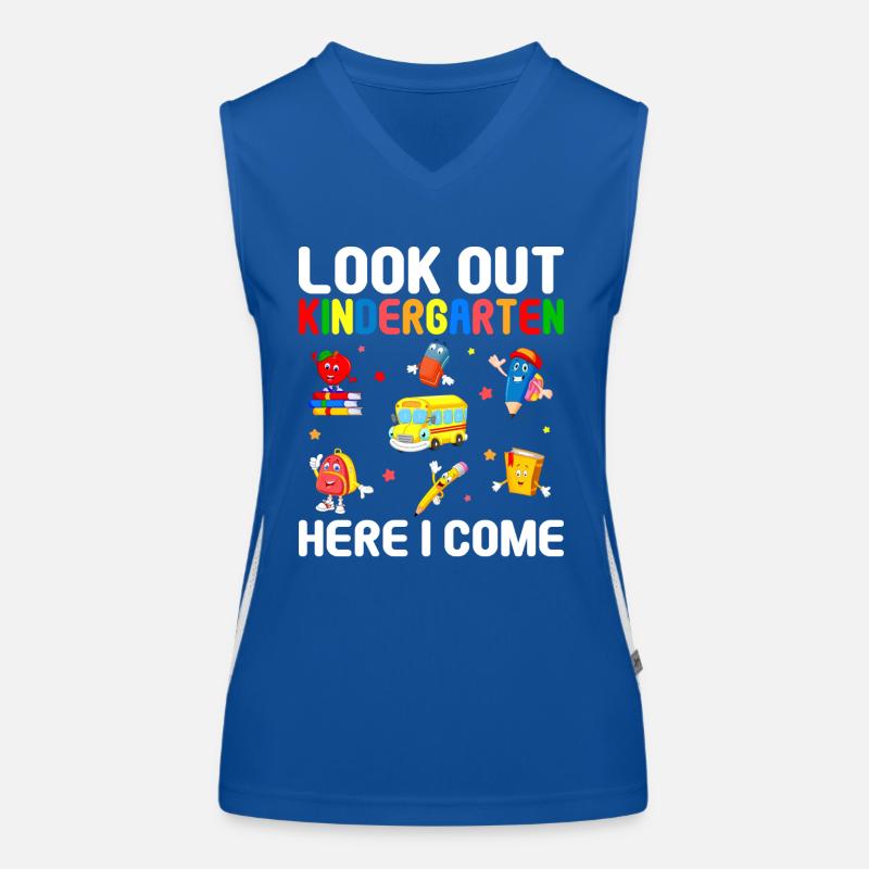 Kindergarten teacher Rainbow colors Women's Functional Contrast Tank Top