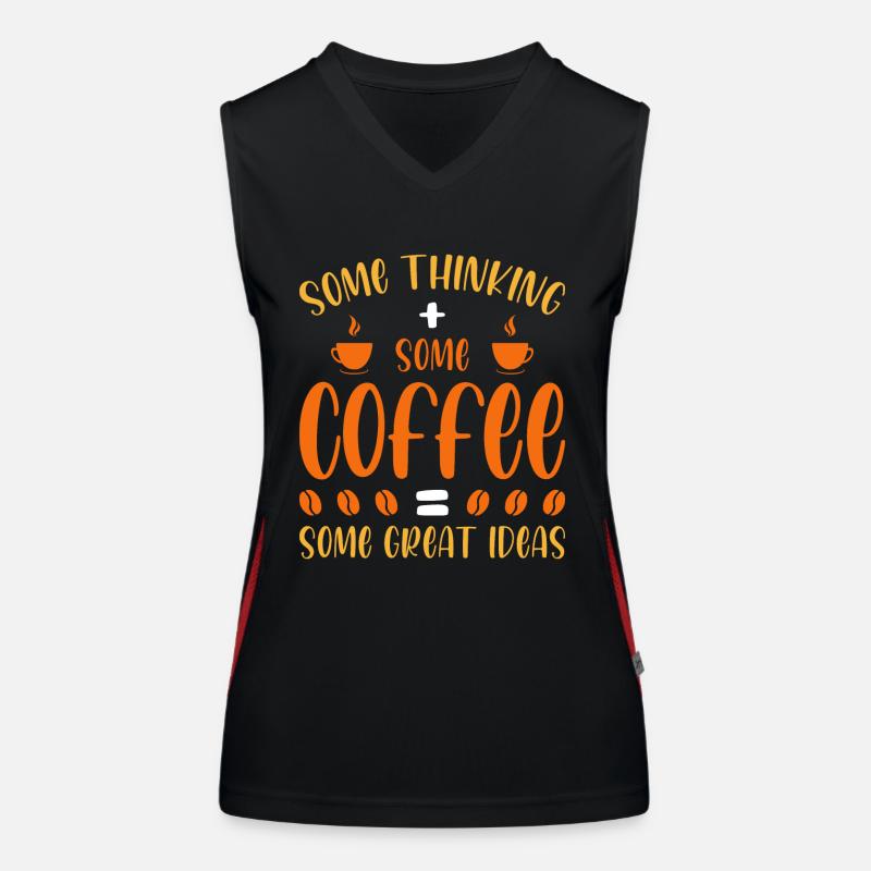 Some think some coffee Women's Functional Contrast Tank Top