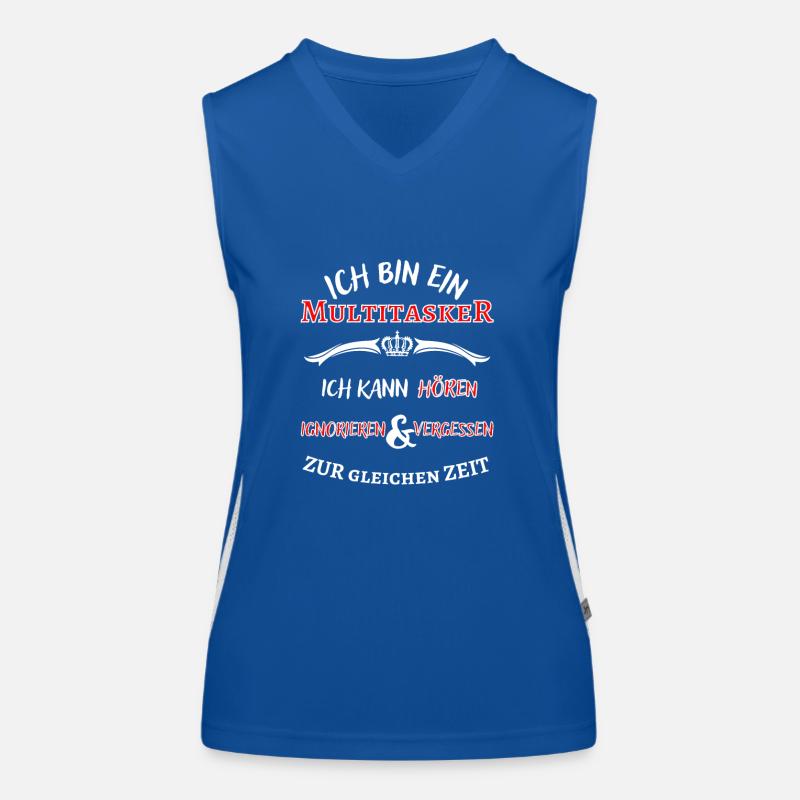 Ich bin ein Multitasker ... cooler Fun Spruch Funktionelles Kontrast-Tank Top für Frauen