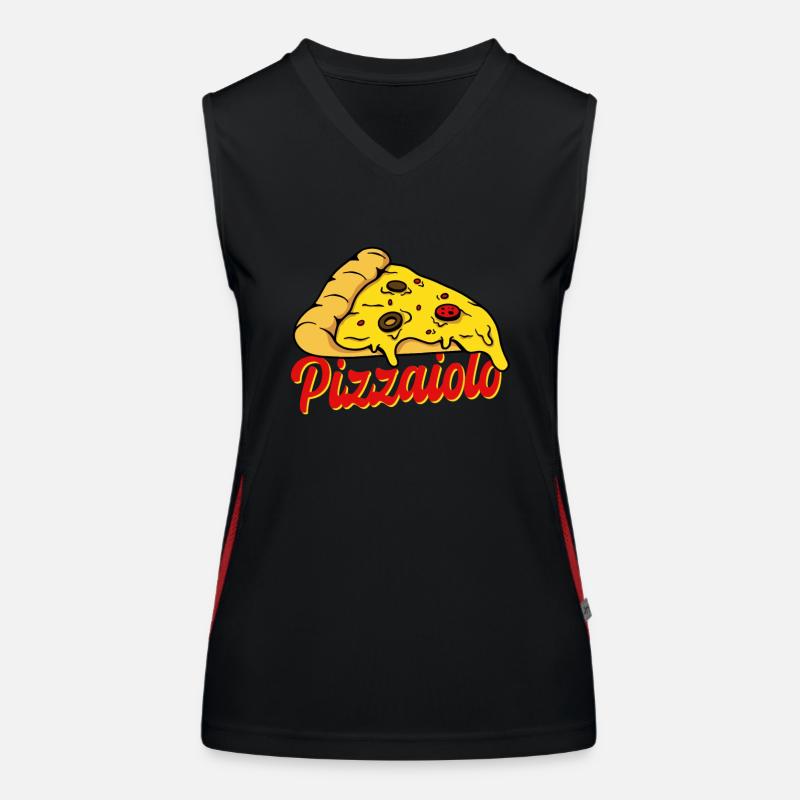 Pizzaiolo pizza gift Women's Functional Contrast Tank Top
