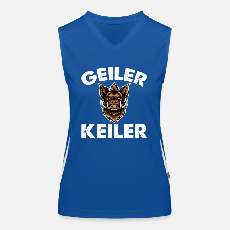 Geiler Wild Boar Hunter Hunting Forest Funktionelles Kontrast-Tank Top für Frauen