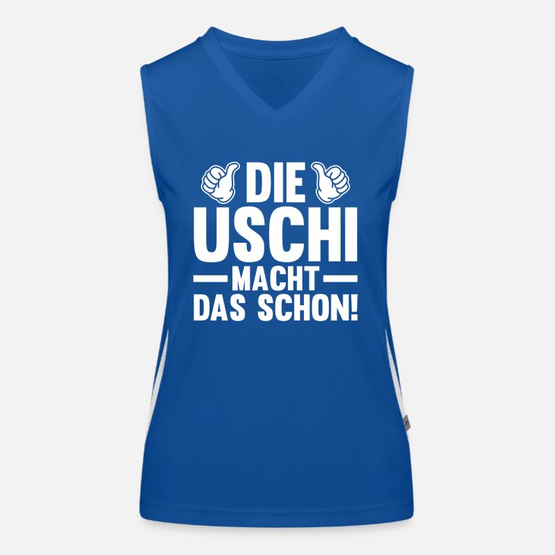 Die Uschi Macht Das Schon Funktionelles Kontrast-Tank Top für Frauen