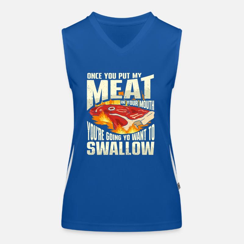 BBQ Geschenk Grill Grillen Funktionelles Kontrast-Tank Top für Frauen