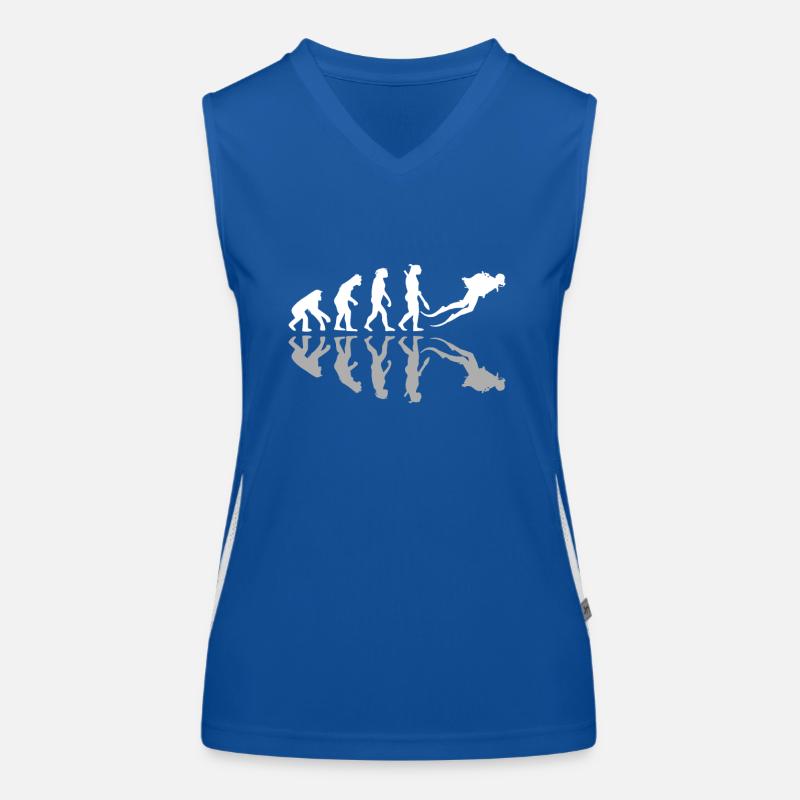 Plongée sous-marine Human Evolution Diver Ocean Lover Débardeur respirant contrasté Femme