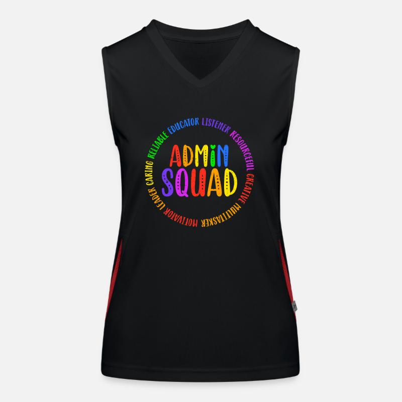 Admin Squad Admin Assistant administratif Cool administratif Débardeur respirant contrasté Femme