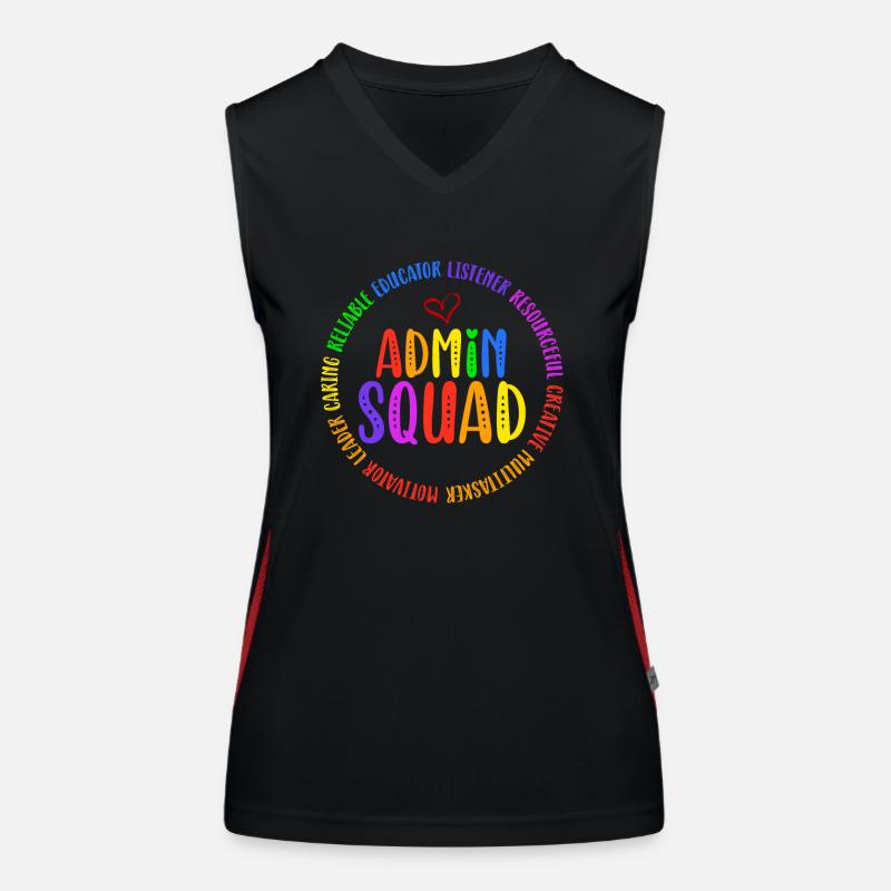 Admin Squad Admin Assistant Administrative Humor Funktionelles Kontrast-Tank Top für Frauen