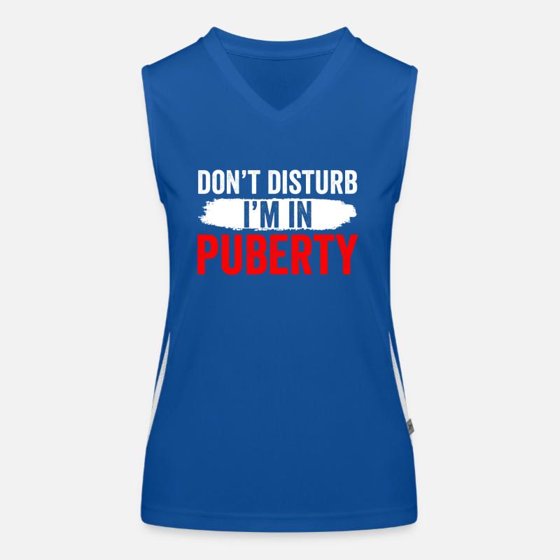 Please do not disturb: I am in puberty Women's Functional Contrast Tank Top