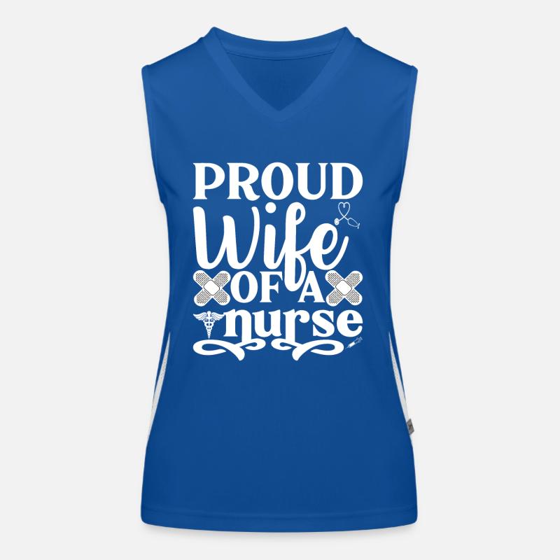 Ehefrau einer Krankenschwester Funktionelles Kontrast-Tank Top für Frauen