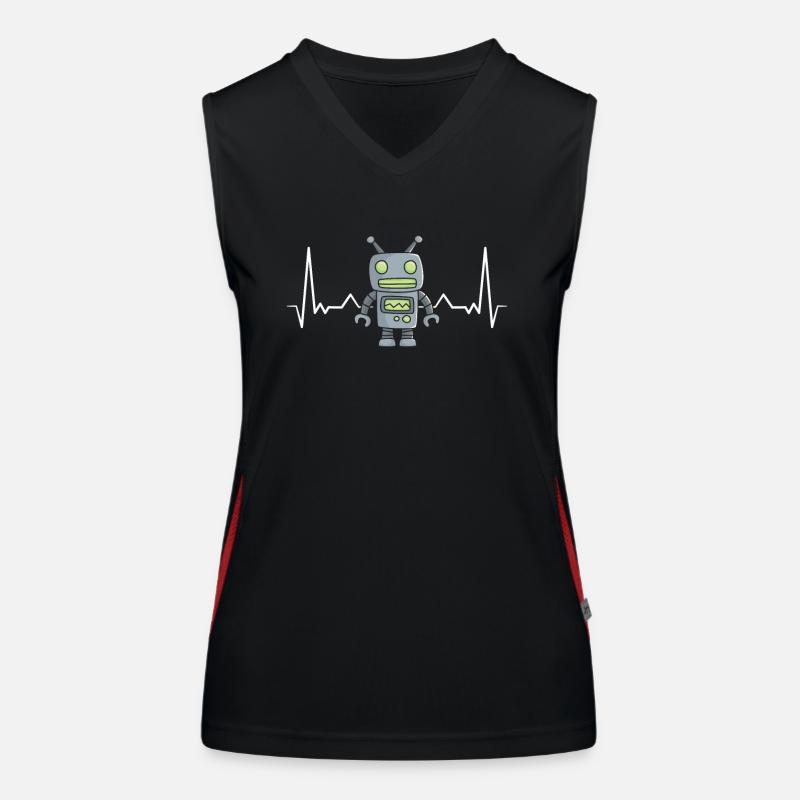 Roboter Funktionelles Kontrast-Tank Top für Frauen