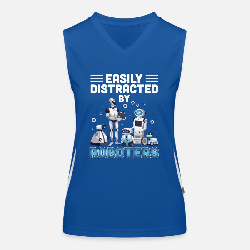 Roboter Funktionelles Kontrast-Tank Top für Frauen
