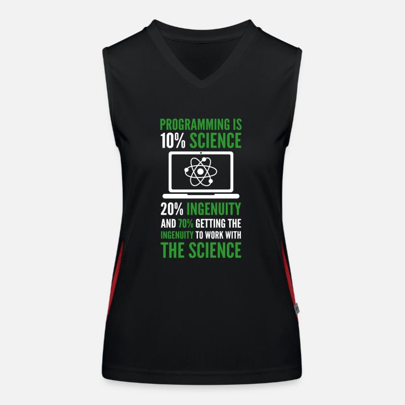 Programming is Science Computer Developer Coding Women's Functional Contrast Tank Top