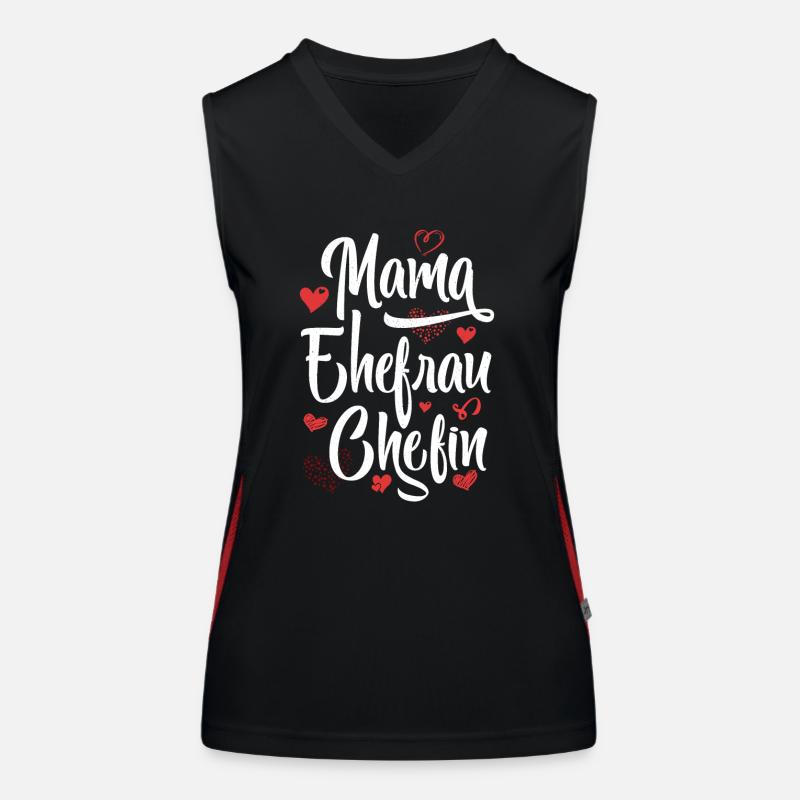 Mama Ehefrau Chefin - Muttertag Funktionelles Kontrast-Tank Top für Frauen