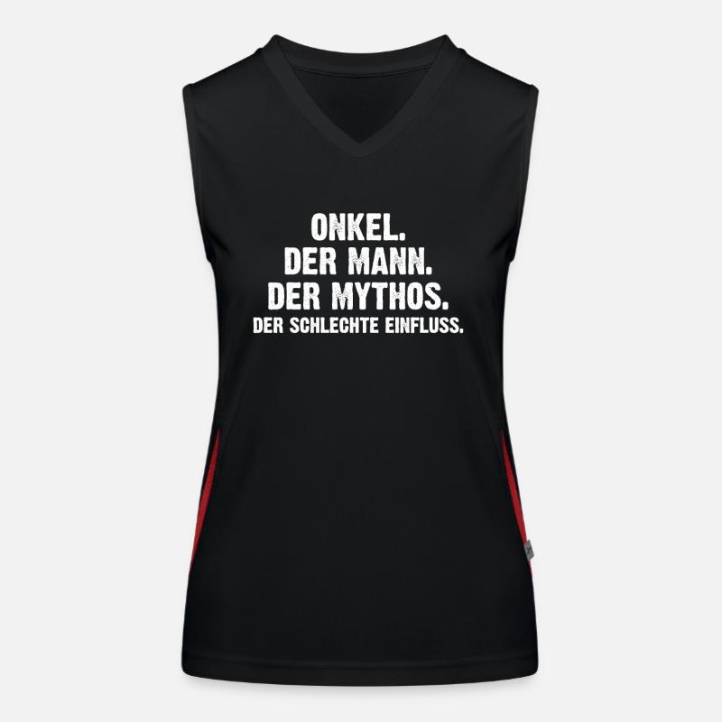 Onkel Der Mann Der Mythos Funktionelles Kontrast-Tank Top für Frauen