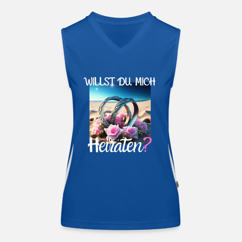 Heiratsantrat für Hochzeit oder Verlobung - Funktionelles Kontrast-Tank Top für Frauen