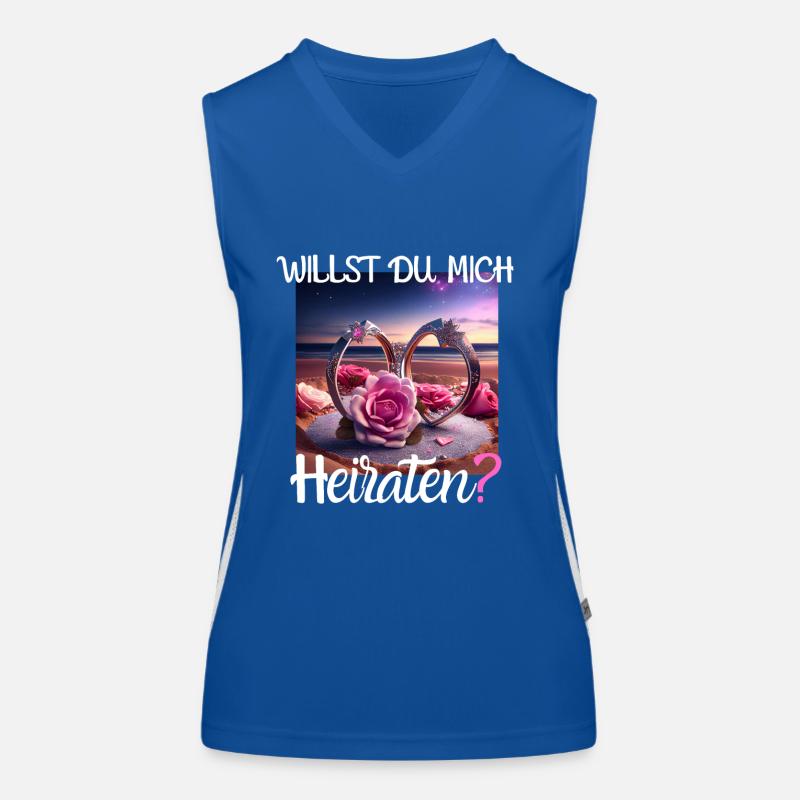 Heiratsantrag für Hochzeit oder Verlobung - Funktionelles Kontrast-Tank Top für Frauen