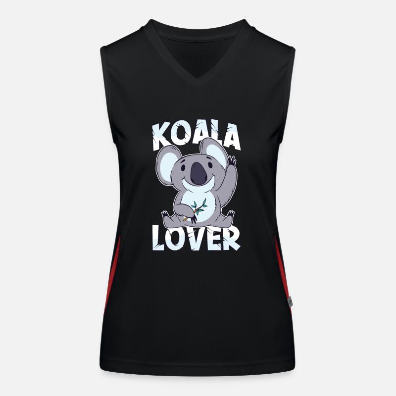 Koala Lovers Cute Koala Bear Animal Koalas Women's Functional Contrast Tank Top
