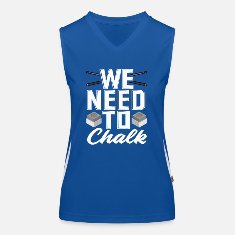 Billiards Word Game Chalk Billiards Women's Functional Contrast Tank Top
