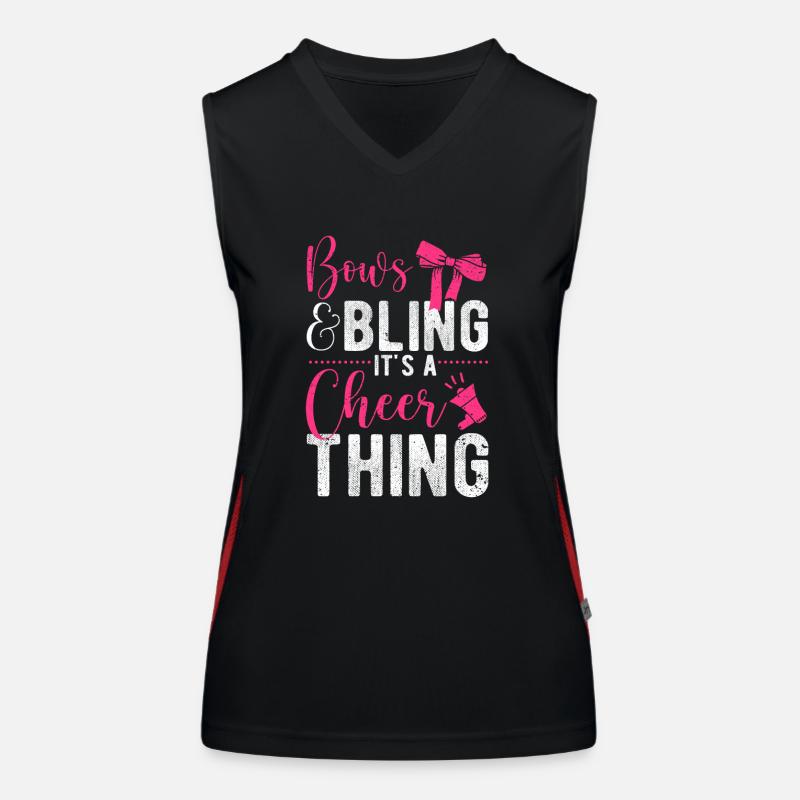 Bows & Bling It's A Cheer Thing | Cheerleading Women's Functional Contrast Tank Top