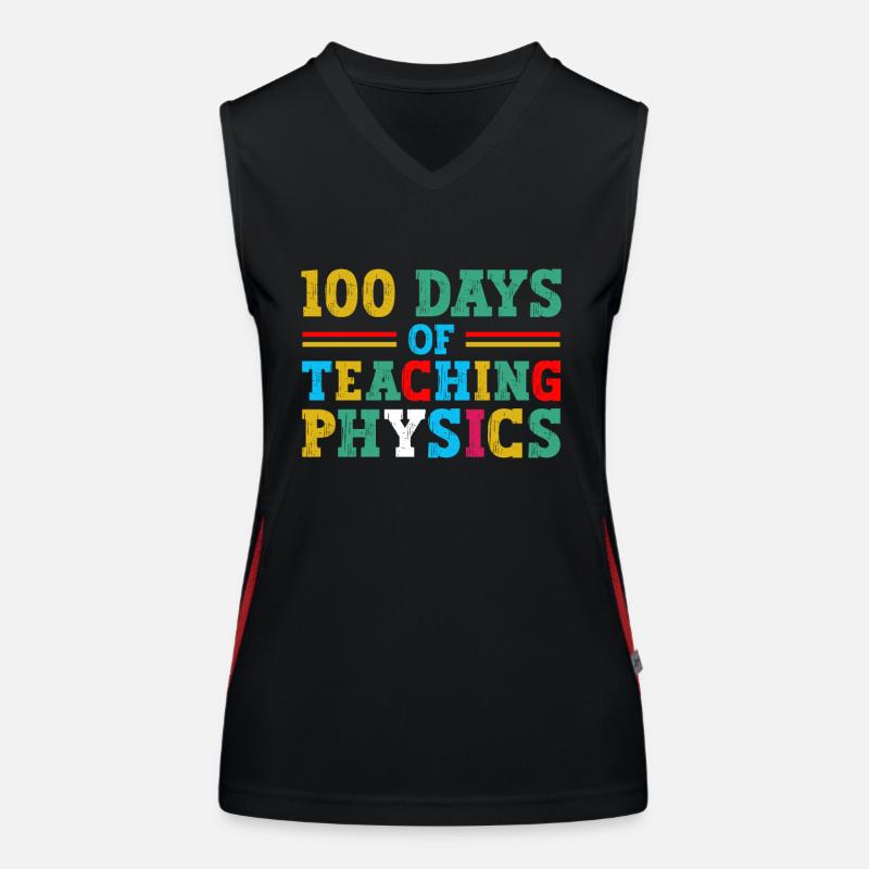 100 days of physics lessons Women's Functional Contrast Tank Top