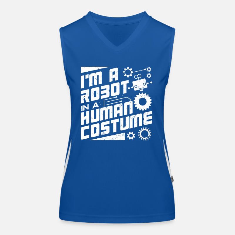 Robotik, Robotikingenieur Funktionelles Kontrast-Tank Top für Frauen